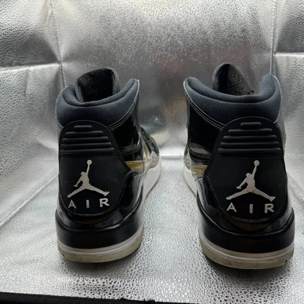 Size 13 Nike Air Jordan Legacy 312 Mid Black Gold Mens Athletic Shoes AV3922-007